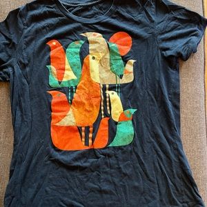 Threadlesss bird print tee